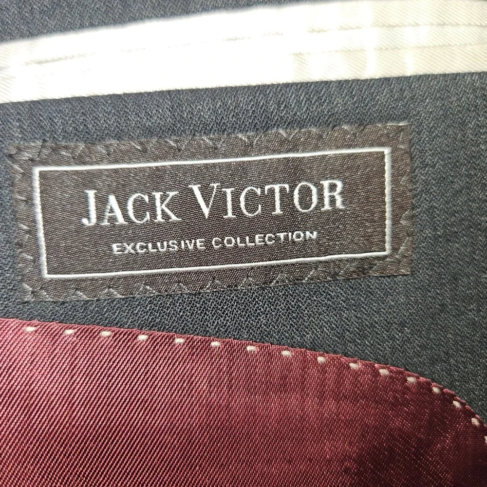 Jack Victor Exclusive Collection Marzotto Wool Blazer Jacket Grey Sz 46R